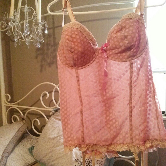 Pink polka dot lingerie