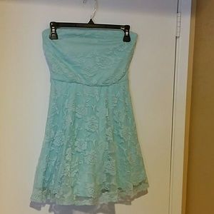 Strapless  lace dress