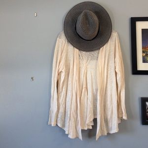 Feminine linen cardigan by Cable & Gage