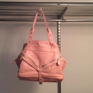Botkier light pink leather trigger satchel