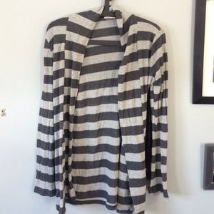 Classic grey striped cardigan
