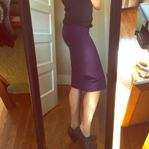 Eggplant pencil skirt/ strapless body con dress