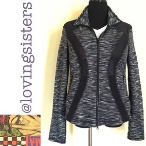 Zella Black and White Curve-Flattering Jacket