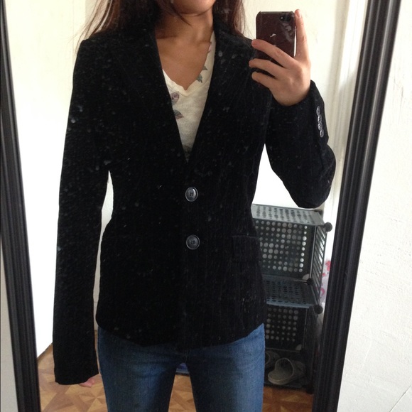 Women's pinstripe tuxedo blazer - Picture 4 of 4