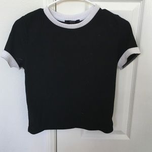 Cute black shirt with white detailing