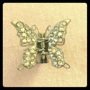 Silver Butterfly Hair Clip