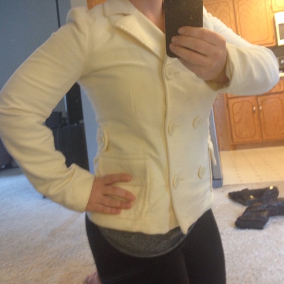 Ivory gap pea coat