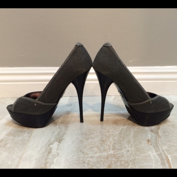 Grey Denim Eryn Bakers heels - Picture 4 of 4