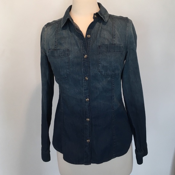 Lauren Conrad soft denim shirt - Picture 2 of 3
