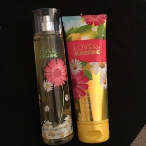 Love & sunshine spray and lotion
