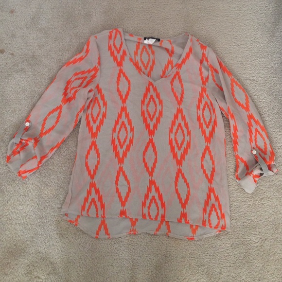 Sheer Aztec blouse