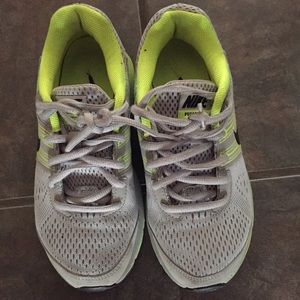 Gray nike shoes