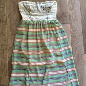 Sweetheart strapless denim Urban Outfitters maxi!