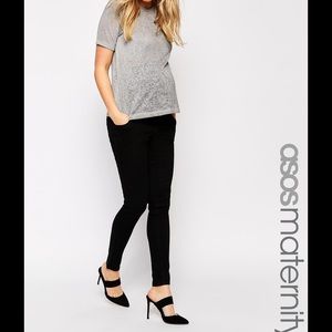 ASOS Maternity Ridley Skinny Jean In Clean Black