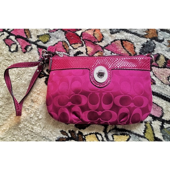 Fuchsia Coach wristlet