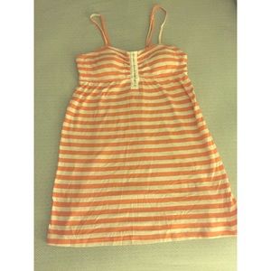 Coral Striped Dress