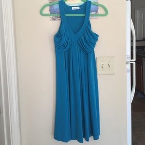 CALVIN KLEIN STRETCHY TURQ DRESS 4