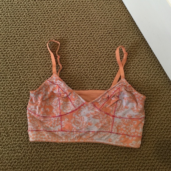 Peach and gray bra top