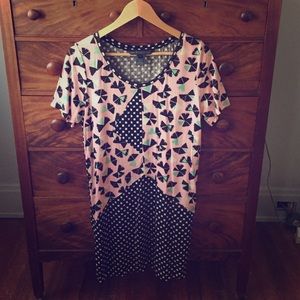 Marc Jacobs Checkered and Fan patterned dress sz L