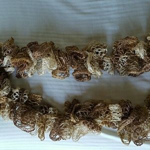 Hand crocheted scrunchie scarf