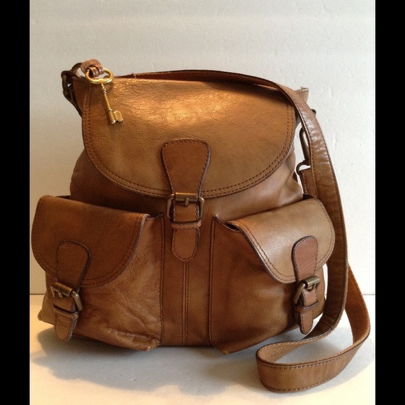 Fossil Leather Crossbody Bag