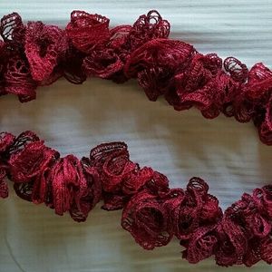 Hand crocheted scrunchie scarf