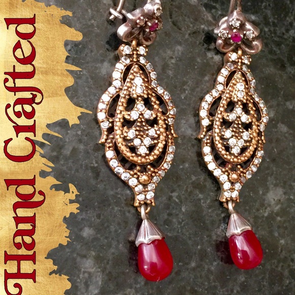 Summerturkish 925 Silver Ruby Rhinestone - image 1