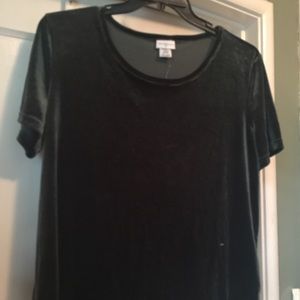 Forrest green velour top