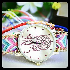 Dreamcatcher tribal woven bracelet watch