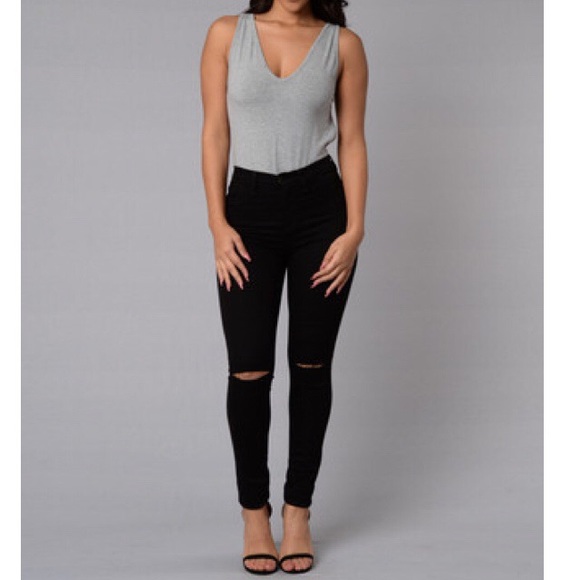 Black High Waist Skinny Jeans
