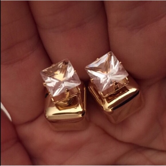 🎁2/$15 Gold Box & Square Rhinestone Double Side - Picture 3 of 4