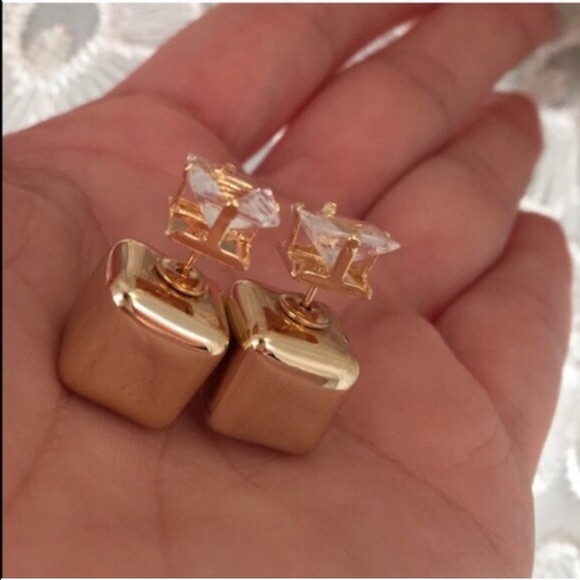 🎁2/$15 Gold Box & Square Rhinestone Double Side - Picture 4 of 4