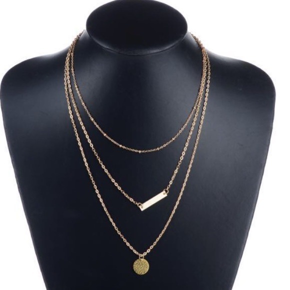 New. Chic three layer necklace - Picture 2 of 2