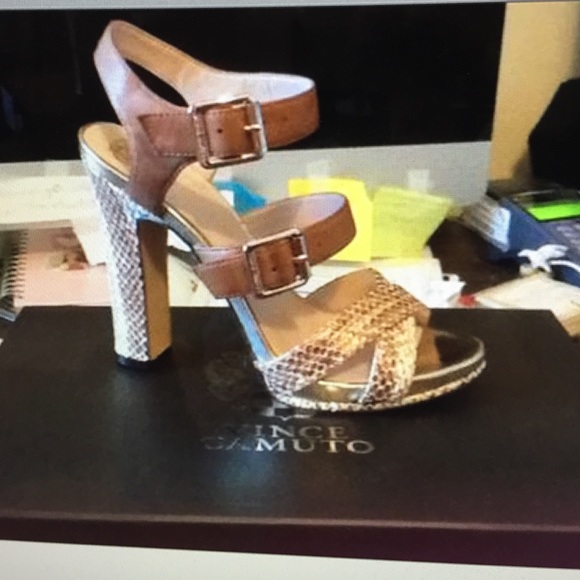 Vince Camuto acie saddle brown NWT 6.5 - Picture 3 of 8