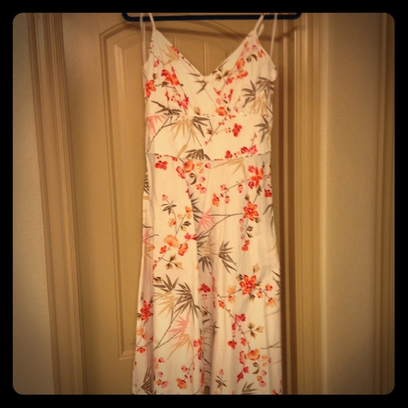 Asian bamboo print dress