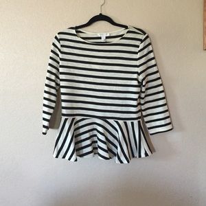 SOLD ON MERCARI Peplum striped top