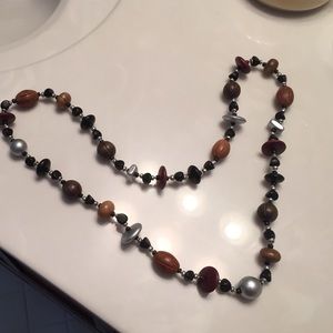 Wooden bead necklace