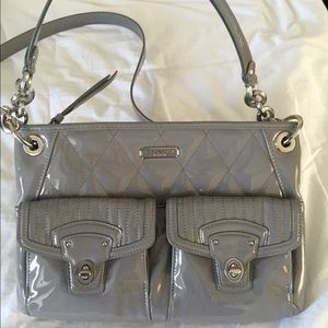 **SOLD**Coach grey patent purse!
