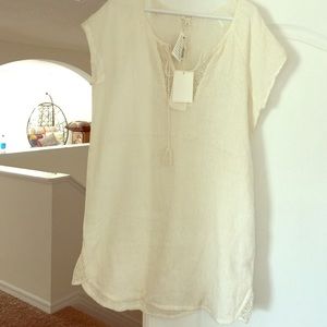 Creme color dress/tunic. Brand new with tags.