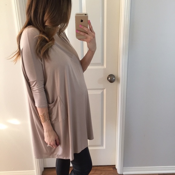 Sold • Taupe Loose Top - Picture 4 of 4