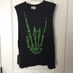 UNIF Skeleton Hand Muscle Tank