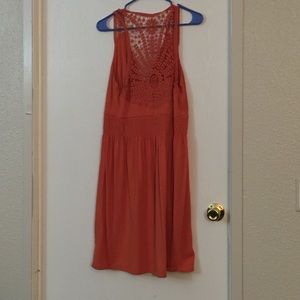 Polyester spandex summer dress! Lace knot detail