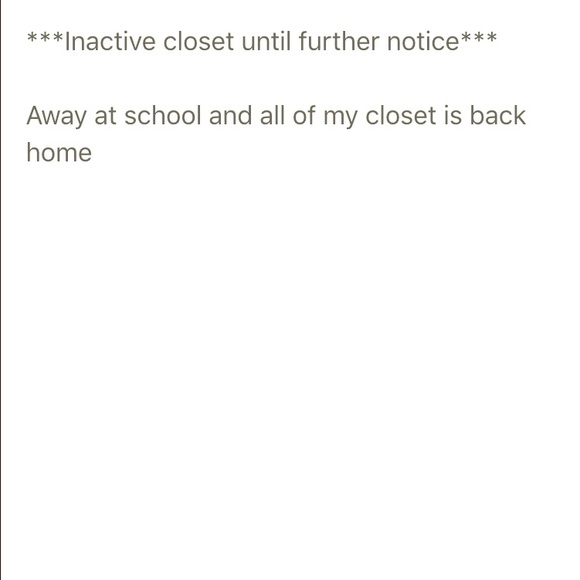 Inactive closet until further notice