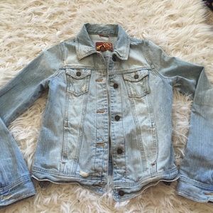 Distressed Hollister Jean Jacket