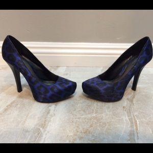 Plantonic Blue Leopard heels. Brand new with box