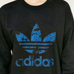 Adidas Blue Floral Sweatshirt