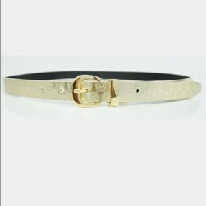 Michael Kors Gold Metallic Belt