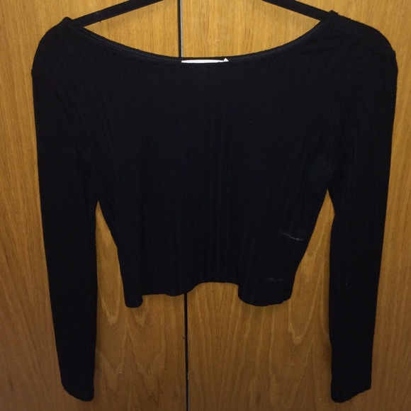 Black long sleeve crop top NORDSTROM