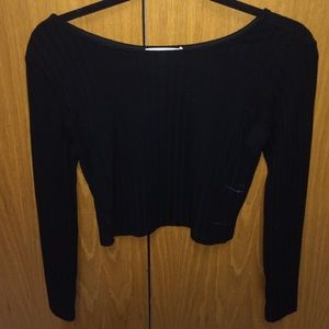 Black long sleeve crop top NORDSTROM
