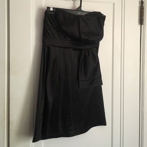 Strapless black dress